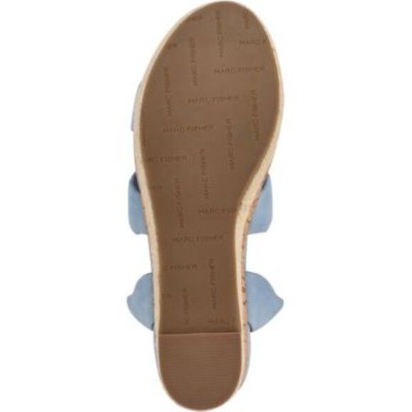 MARC FISHER Womens Blue 1-1/2" Platform Fayme Wedge Slingback Sandal 11 M - Picture 4 of 4
